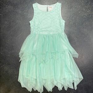 Cat & Jack Aqua Sleeveless Tulle Dress